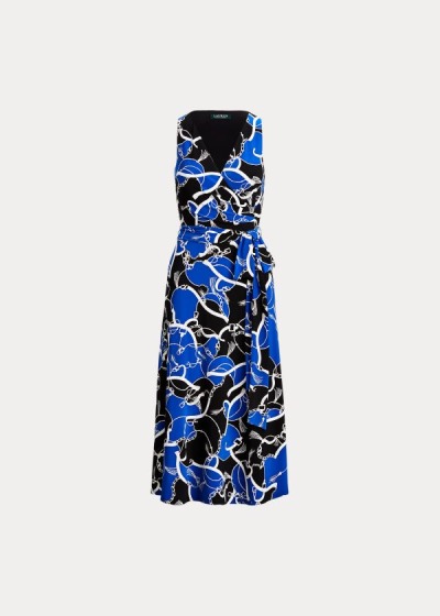 Women's Ralph Lauren Print Tie-Waist Jersey Dresses | 765829WTM